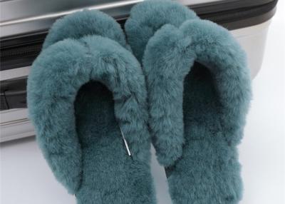 China Soft Ladies Indoor Sheep Wool Slippers With Real Warm Lamb Fur Lined OEM for sale