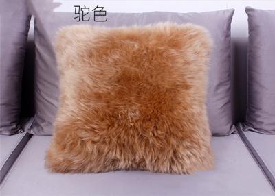 China Forma decorativa do quadrado do coxim de Seat do Lambswool do sofá home com lãs lisas longas à venda