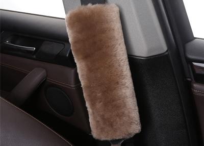 China Universal Car Merino Sheepskin Seat Belt Cover Soft 14x24cm For Protecting Neck for sale