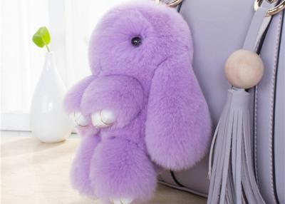 China Lovely Shape Fluffy Rabbit Keychain , Pendant Soft Bunny Keychain 13 -25cm for sale