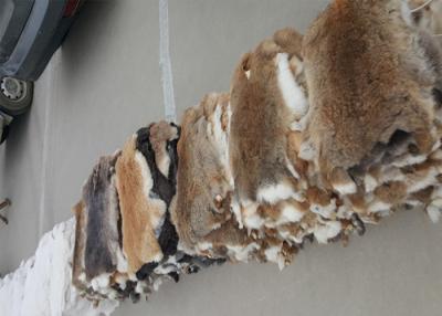 China Coat Lining Accessories Rex Rabbit Skin Smooth Natural Brown Color 25*35cm for sale