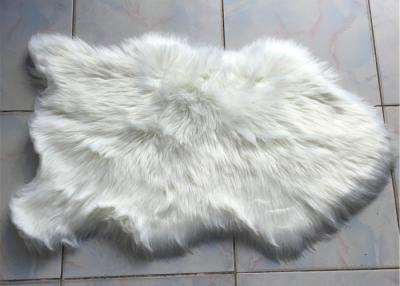 China Long Wool Artificial Sheepskin Rug , Soft  Faux Sheepskin Throw 60* 90 Cm for sale