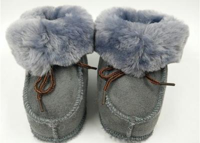 China Natural Super Soft Fur Double Face Australian Baby Sheepskin Boots Grey / Pink for sale