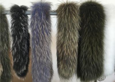 중국 엑스트라 라지 너구리 모피 목 고리는, 염색한 겨울 외투 보충 모피 고리를 데웁니다  판매용