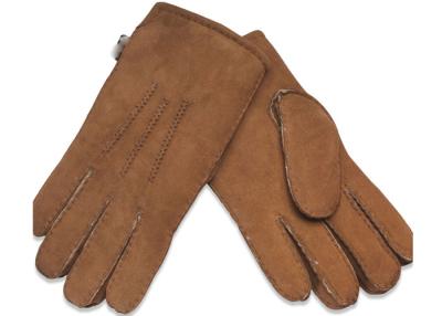 China Warmest Lambskin Leather Suede Women Gloves for sale