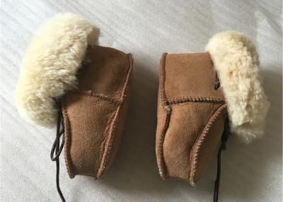 China Sapatas de bebê genuínas da pele de carneiro, botas do inverno para o infante/criança à venda