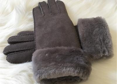 China Shearling Sheepskin Gloves Hand Sewing Women Ladies Lamb Fur Winter Gloves for sale