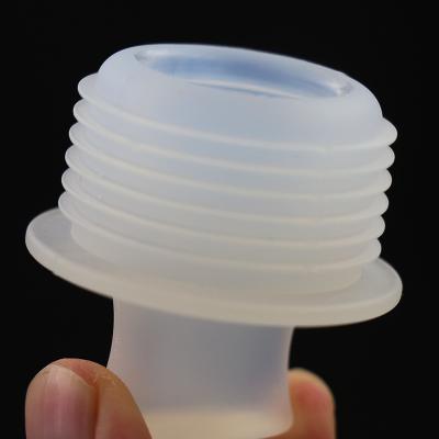 China Durable Odorless Silicone Wine Barrel Bungs , Transparent Flask Rubber Stopper for sale