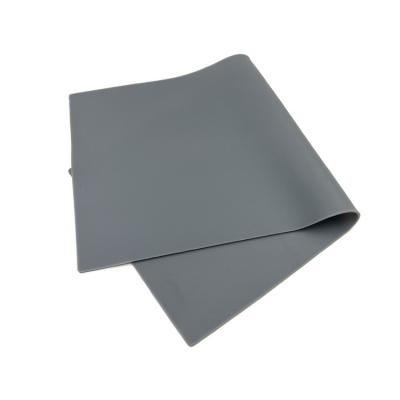 China Grey Stretchable Silicone Rubber Sheet Thickness 2mm High Temperature for sale