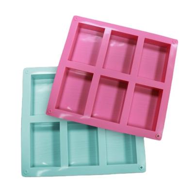 China Heatproof Rectangle Silicone Soap Mold Odorless Non Stick Homemade for sale
