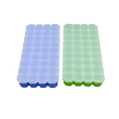 China Practical 36 Cavity Silicone Ice Mold BPA Free Easily Pop Up With Lid for sale