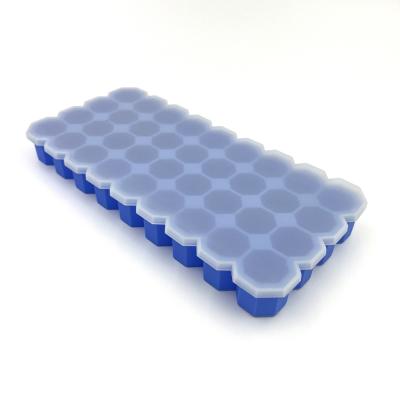 China Gelo Heatproof insípido Tray Moulds, silicone Nontoxic Mini Ice Cube Trays à venda