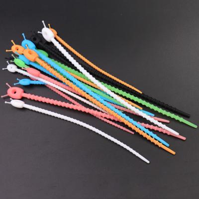 China Adjustable Silicone Rubber Supplies Cable Straps Removable Reusable for sale
