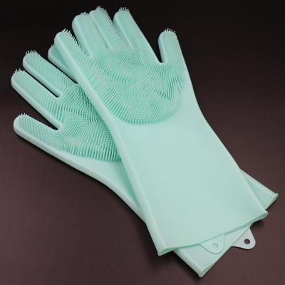 中国 台所多色刷りのシリコーンの皿の洗浄の手袋、Ecoの友好的なシリコーン手の手袋 販売のため