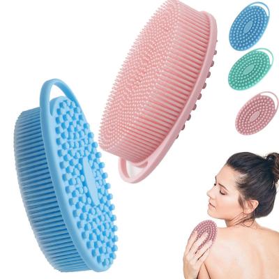 China Soft Silicone Shower Brush Body Scrubber Food Grade For Men Women Baby for sale