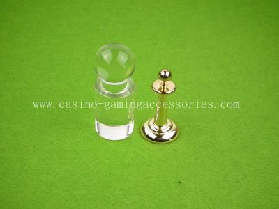 China Acrylic / Metal Clear Roulette Win Marker , Casino Golden Roulette Marker for sale