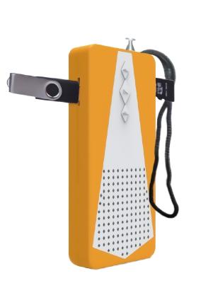 Chine Radio portative de joueur de TF de poche de lampe-torche de récepteur radioélectrique d'USB FM avec le haut-parleur à vendre