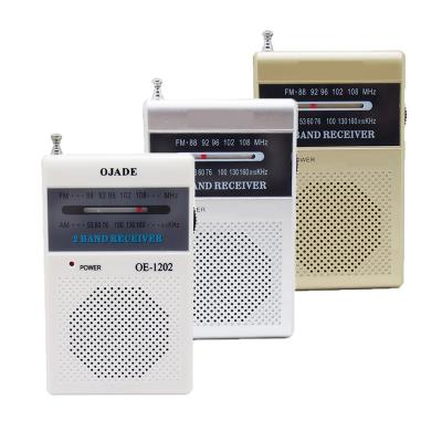 China ABS Battery Powered Portable FM Radio 100g Size AM With Earphone Jack for sale