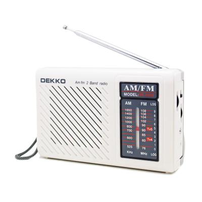 China White AM FM 2 band desktop radios built-in DSP chip outdoor radio player for sale