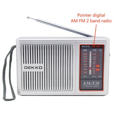 China Kleiner morgens FM Stereoempfänger des Zeiger-des empfänger-100mm der Antennen-morgens FM mit Sprechern zu verkaufen