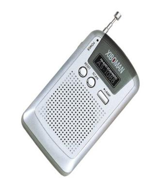 China Plastic Mini Cute FM Radio 32cm Portable With Headphone Jack Dry Batteries for sale