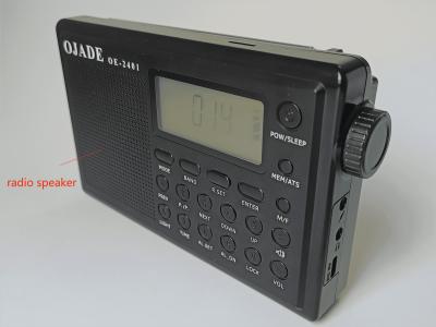 China 87MHZ Rechargeable FM Radio Two Types Of Power Supply Three Band With Speaker for sale