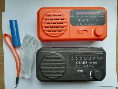 China LED Solar Powered Am Fm Radio rechargeable 1710KHz Emergency With Usb Charger for sale