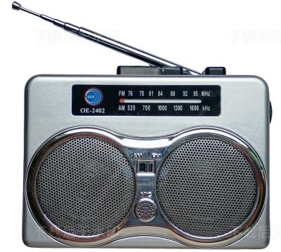 China Radio de cinta de plástico 2 altavoces incorporados, reproductor de radio de caja de mano en venta