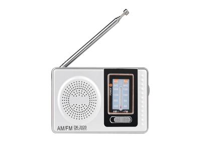 中国 Silvery Small Plastic Pocket AM FM Radio DK-2019 Mini Am Fm Radio Stations Easy To Carry 販売のため