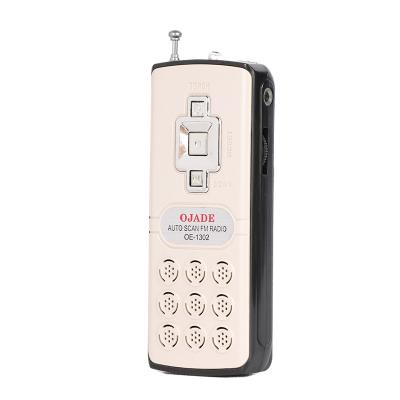 China Ultralight FM Speaker Radio OE-1302 OEM FM Auto Scan Radio Power with Dry Battery for sale