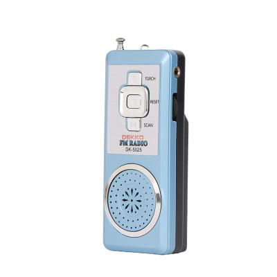 China Portable FM Speaker Radio Auto Scan Built In Speaker OEM Color Mini Pocket Radio for sale