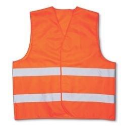 China Orange Knitted Reflective Vest 125g Road Safety Facilities for sale