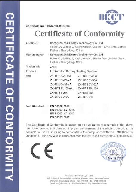 CE - Dongguan ZHIK Energy Technology Co., Ltd.