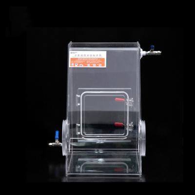 Chine La boîte transparente de plexiglass de Benchtop avec des gants nettoient à l'aspirateur pour la recherche de laboratoire à vendre