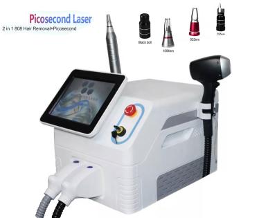 China 2 In 1 Picosecond Laser Tattoo Removal Machine 808nm Diode Laser Hair Removal system for sale