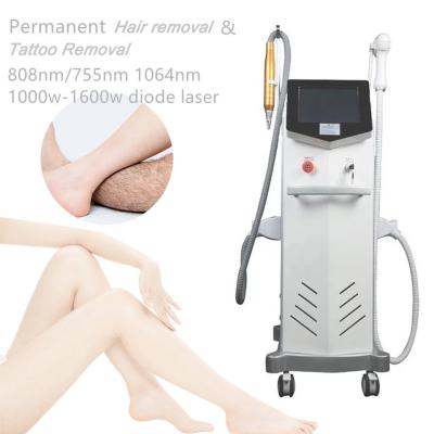 China Vertical 2 In 1 Diode Laser Hair Removal device Picosecond Tatoo Removal Machine for sale