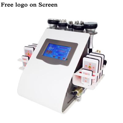 China 40K Cavitation Lipolaser Slimming Machine RF 6 In 1 Weight Loss Skin Rejuvenation for sale