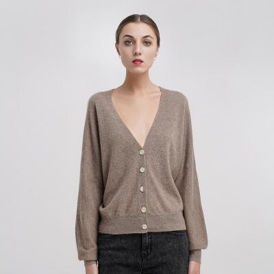 Китай Good-material high-end completely 100% pure cashmere v neck cardigan продается