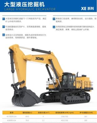 Chine 69t 78t énormes excavateurs hydrauliques énormes excavateurs miniers équipement de construction à vendre