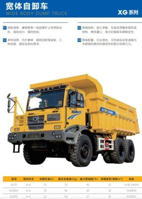 China Yellow Wide Body Dump Truck Construction Vehicles Heavy Equipment for sale