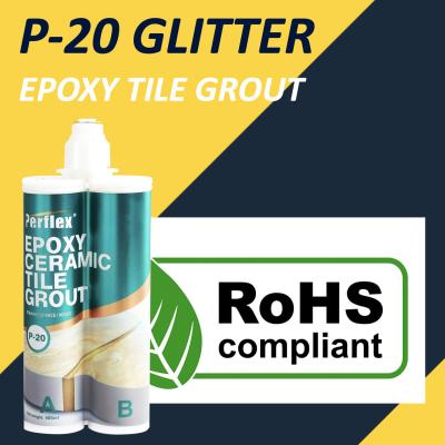 China Glitter Epoxy Tile Grout Stain Resistance Anti Mould 24 Months Shelf Life for sale