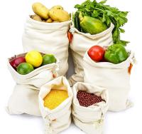 China SMETA SEDEX 4P Organic Cotton Drawstring Bags Eco Biodegradable Muslin bag for sale