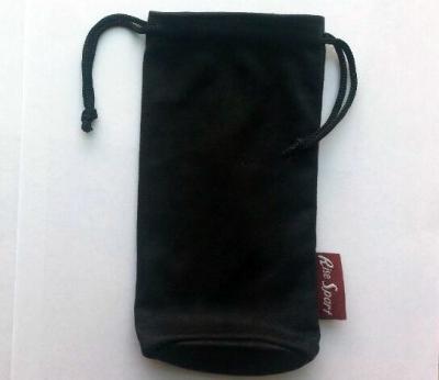 China SGS Black Velvet Drawstring Bag , Biodegradable TUV Suede Drawstring Pouch Jewellery for sale