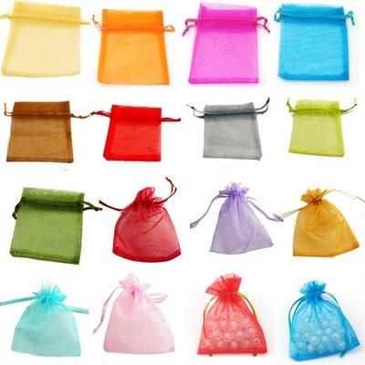 Cina Imballaggio riciclabile promozionale dell'organza delle borse di cordone di ISO14001 10x15cm in vendita