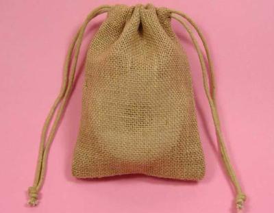China TUV 13cm Drawstring Pouch Bags Linen Jute Jewelry Burlap Gift Sacks SGS for sale