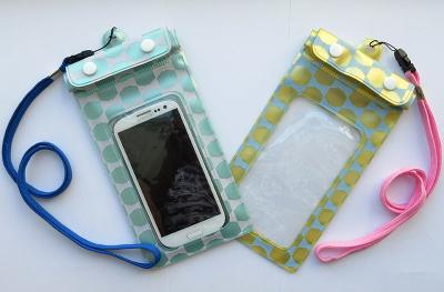 China TUV 10.5cm Transparent Mobile Bag PVC , SGS Clear Cell Phone Pouch Non Toxic for sale