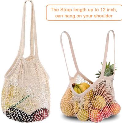 China ISO14001 Shopping Net Bag , SA8001 PMS Cotton Mesh Tote Bag 100% Organic for sale