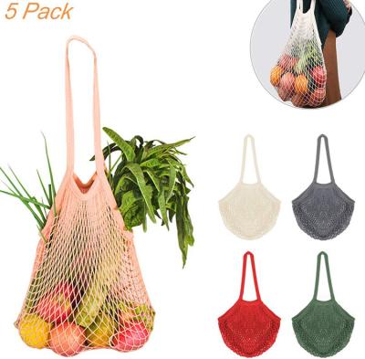 China SA8001 40cm Reusable Cotton Grocery Bags Reusable Mesh Shopping Tote ISO14001 for sale