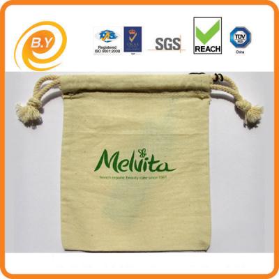 中国 Pantone 230gsmの注文のキャンバスのドローストリング袋の綿の綿モスリンSGSは承認した 販売のため