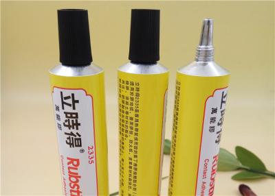 China Six Color Soft Aluminum Adhesive Tubes Packaging With Extended Plastic Nozzle for sale